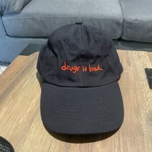 Stickie Bandits Black "Drugs Is Bad" Embroidered Dad Hat - 100% Cotton